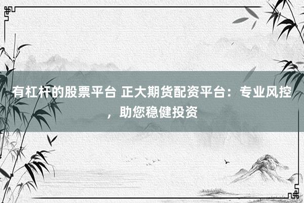 有杠杆的股票平台 正大期货配资平台：专业风控，助您稳健投资