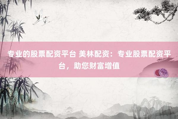 专业的股票配资平台 美林配资：专业股票配资平台，助您财富增值