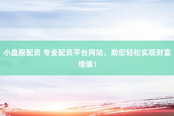 小盘股配资 专业配资平台网站，助您轻松实现财富增值！