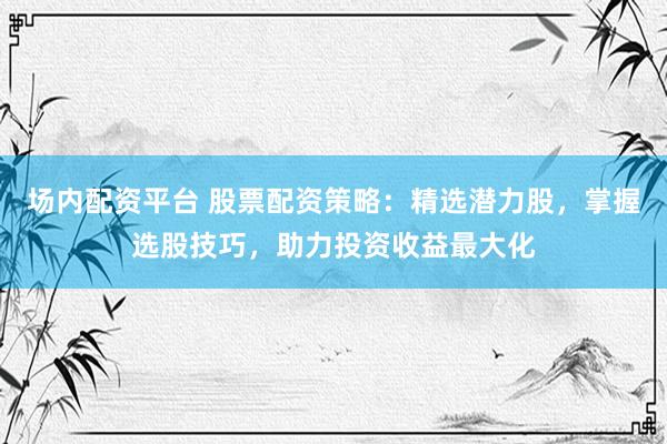 场内配资平台 股票配资策略：精选潜力股，掌握选股技巧，助力投资收益最大化